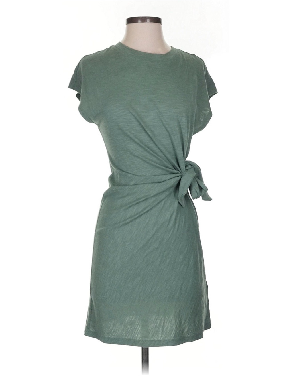 GAP Sage Green Mini Dress with Side Tie